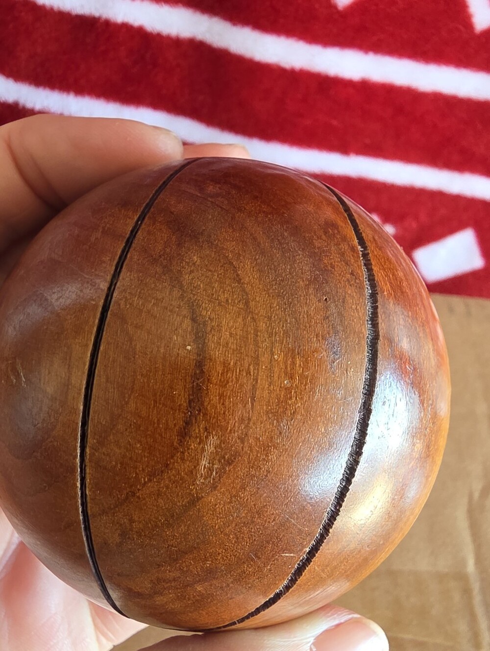 Texas Longhorns 3" Wooden Basketball Art Decor Engraved - Picture 5 of 5